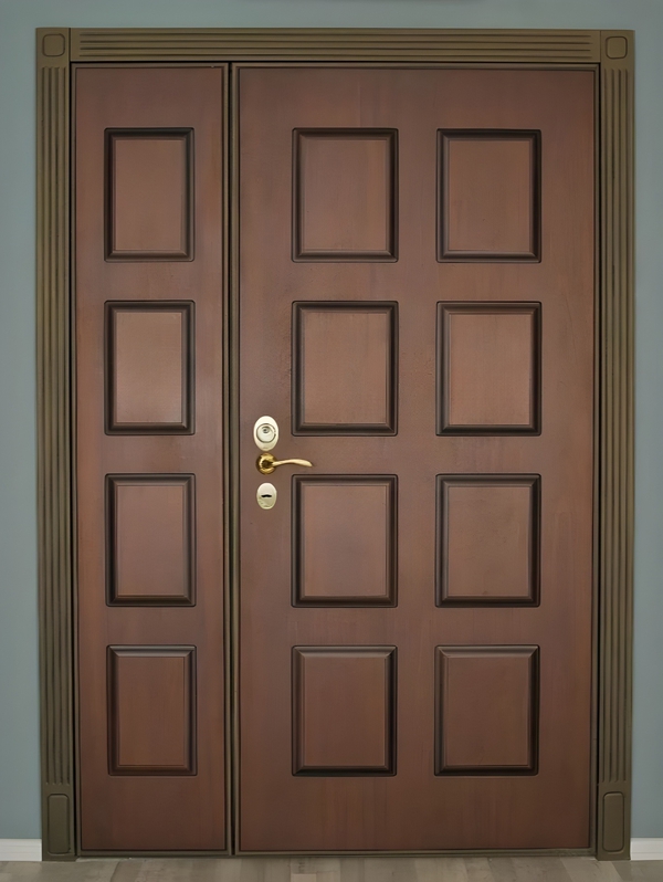 Полуторная дверь со скрытыми петлями