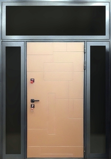 Входная остекленная группа с терморазрывом (комбинированная отделка МДФ и порошковая покраска)