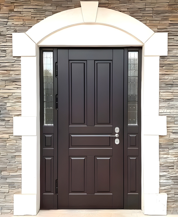 Дверь с витражными стеклами