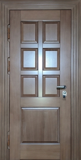 Входная уличная дверь с терморазрывом (МДФ шпон с псевдофиленкой) Входная уличная дверь с терморазрывом (МДФ шпон с псевдофиленкой)